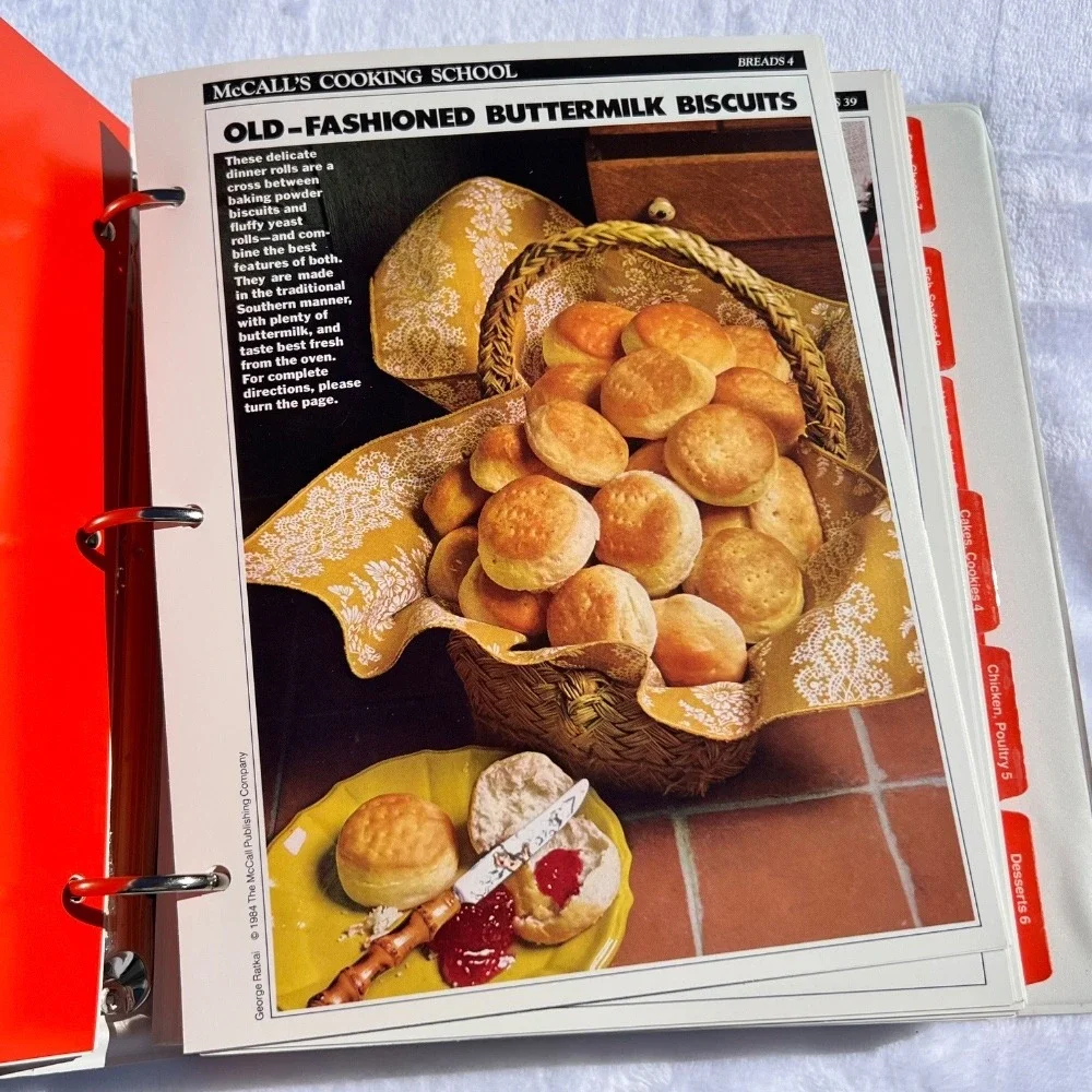 McCall's‎ Cooking School Cookbook Binder Step-by-Step Recipes Vintage